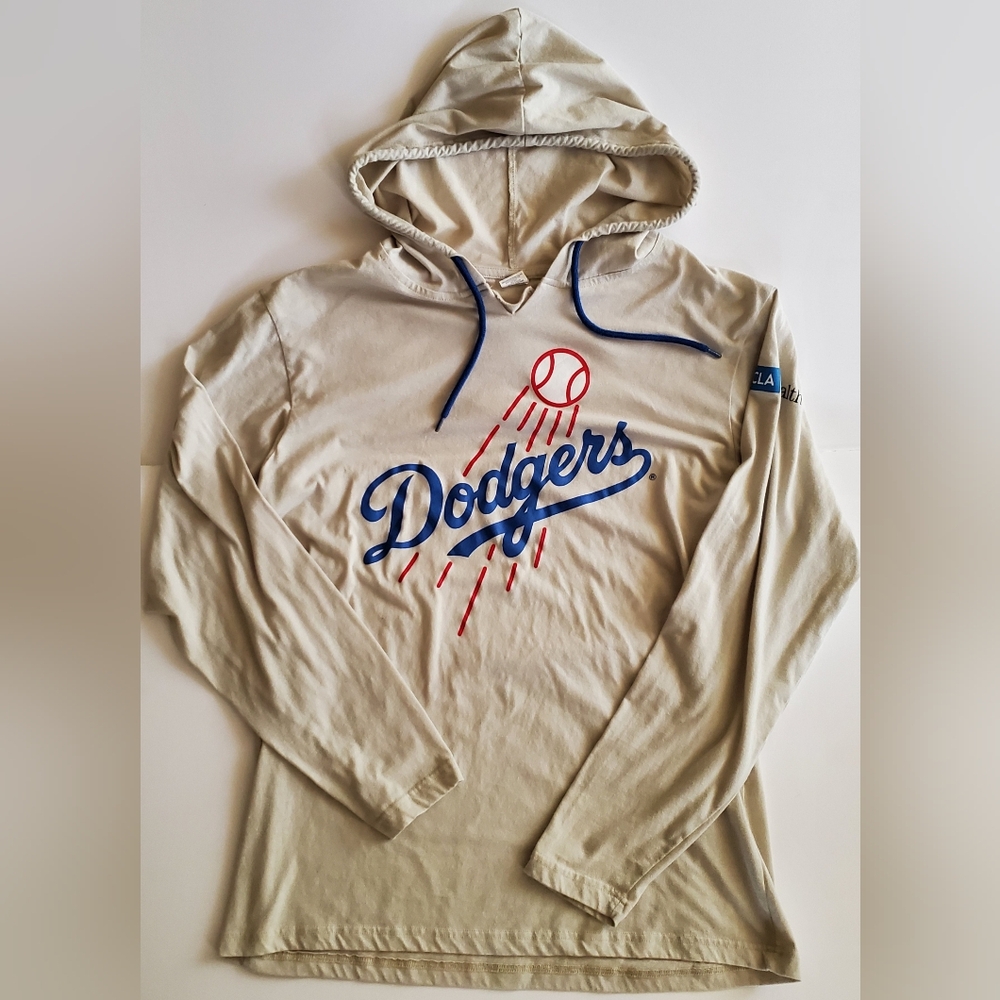 Los Angeles Dodgers Long Sleeve Hooded Adult Medium Tee. GUC.